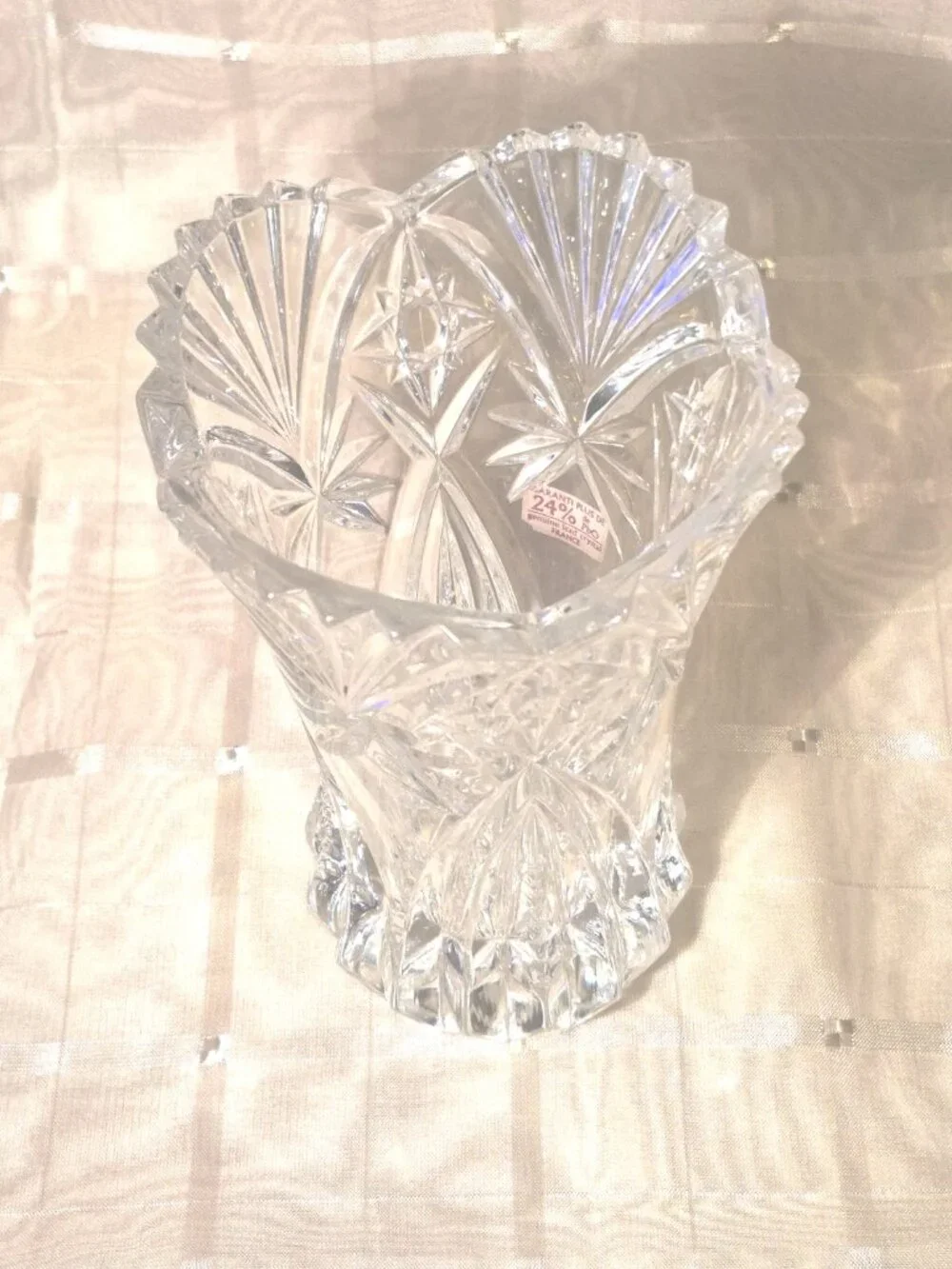 Vintage Clear Crystal d'Arques Vase | Montparnasse France | Table Centerpiece